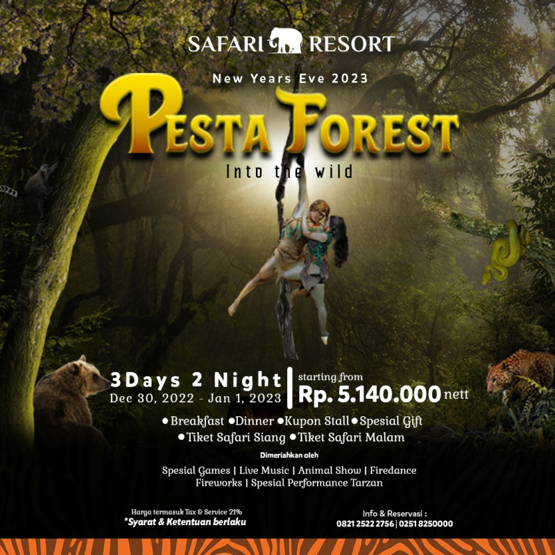 Paket liburan Natal 2022 dan Tahun Baru 2023 di Safari Resort TSI Bogor. (*)