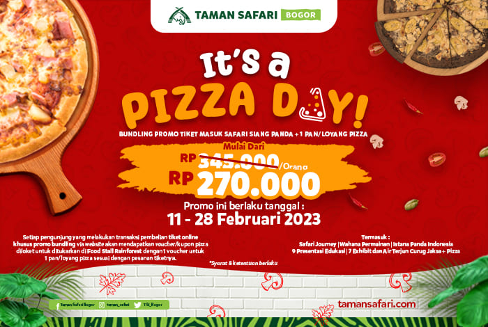 Taman Safari Bogor Sambut Hari Pizza Nasional, Ini Paket Promo Spesialnya!
