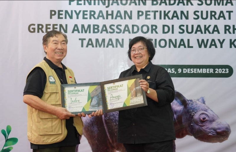 USAID Apresiasi Komitmen KLHK dan YABI Jaga Ekosistem dan Populasi Badak Sumatera