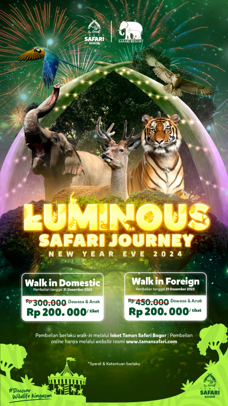 Jalur Puncak Dialihkan di Malam Tahun Baru 2024, Pengunjung Taman Safari Bogor Disarankan Berangkat Lebih Awal!
