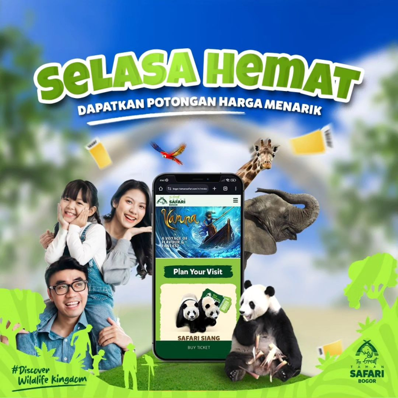 Promo Selasa Hemat, Masuk Taman Safari Bogor Hanya Rp202.500