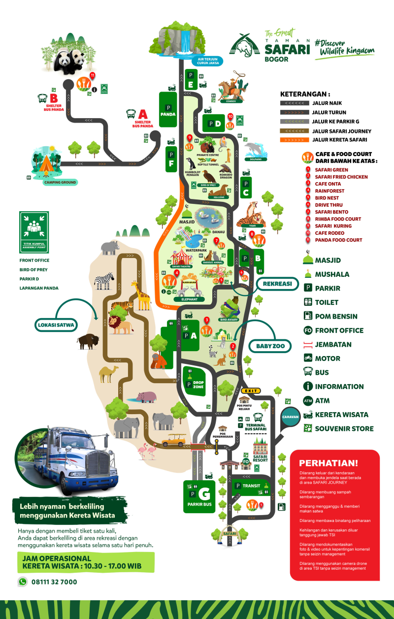 Berlibur ke Taman Safari Bogor? Yuk, Simak Peta Journey Menuju ke Beragam Wahananya!