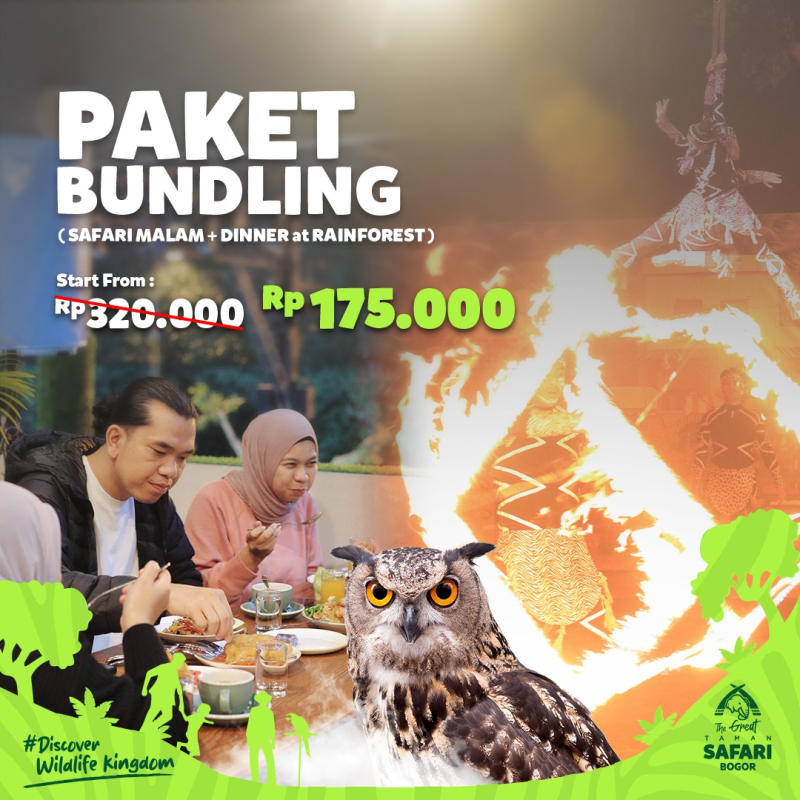 Hanya Rp175 Ribu, Paket Promo Bundling Safari Malam Plus Dinner di Taman Safari Bogor!