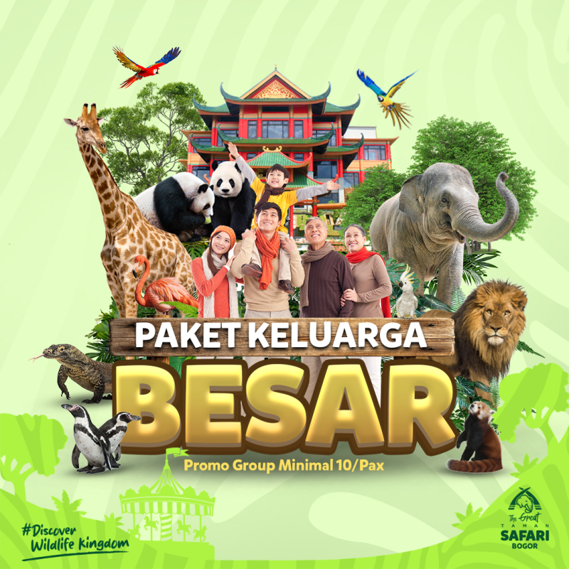 Promo Keluarga Besar, Tiket Masuk Taman Safari Bogor Hanya Rp215 Ribu hingga 15 Agustus 2024!